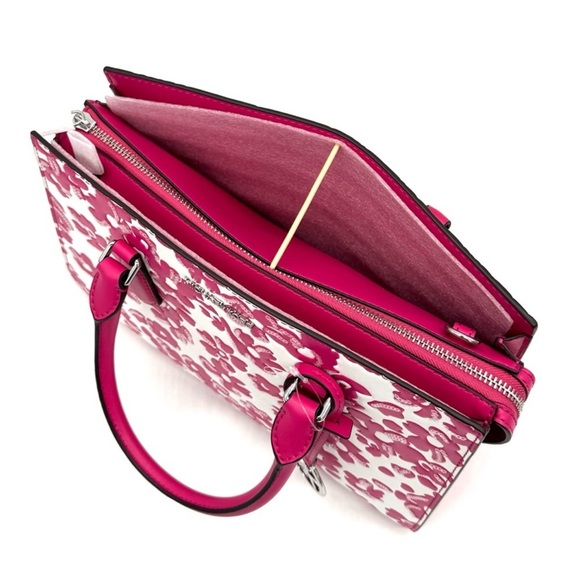 Michael Kors Sheila Medium Floral Print Satchel Bag & Matching Bifold Wallet Set - Picture 10 of 14